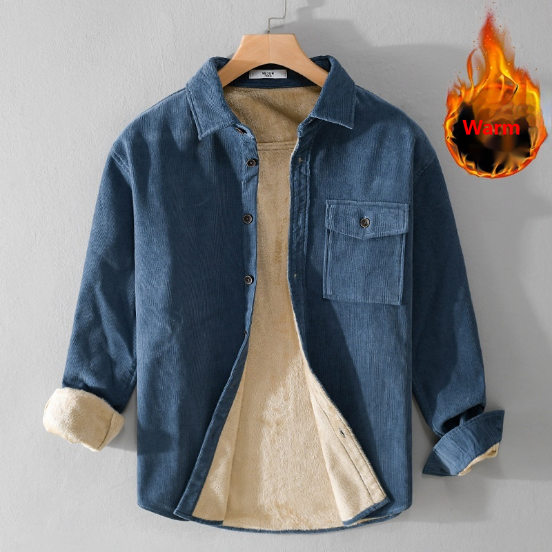 Flannel Shirt Lined - Veste chemise en velours côtelé pour