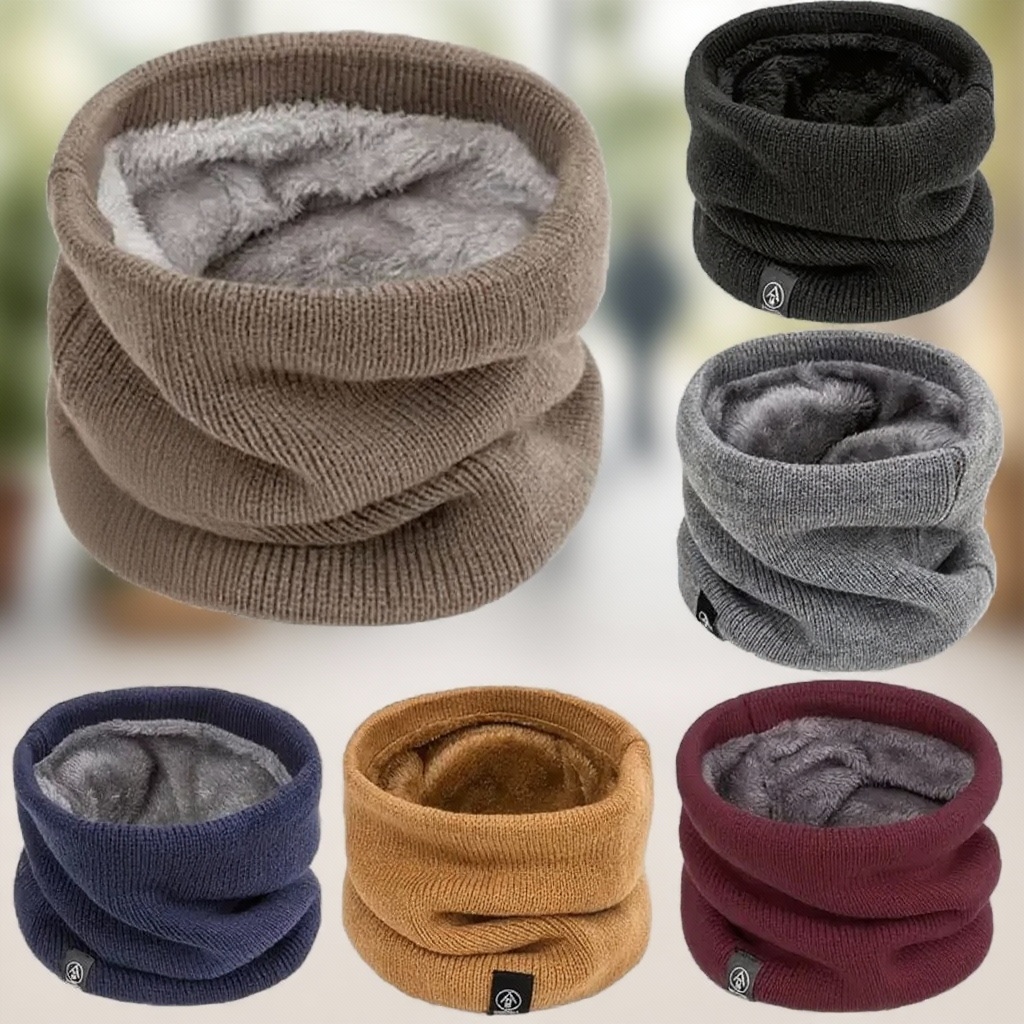 Neck Gaiter Fleece - Écharpe tricotée chaude en peluche épaisse