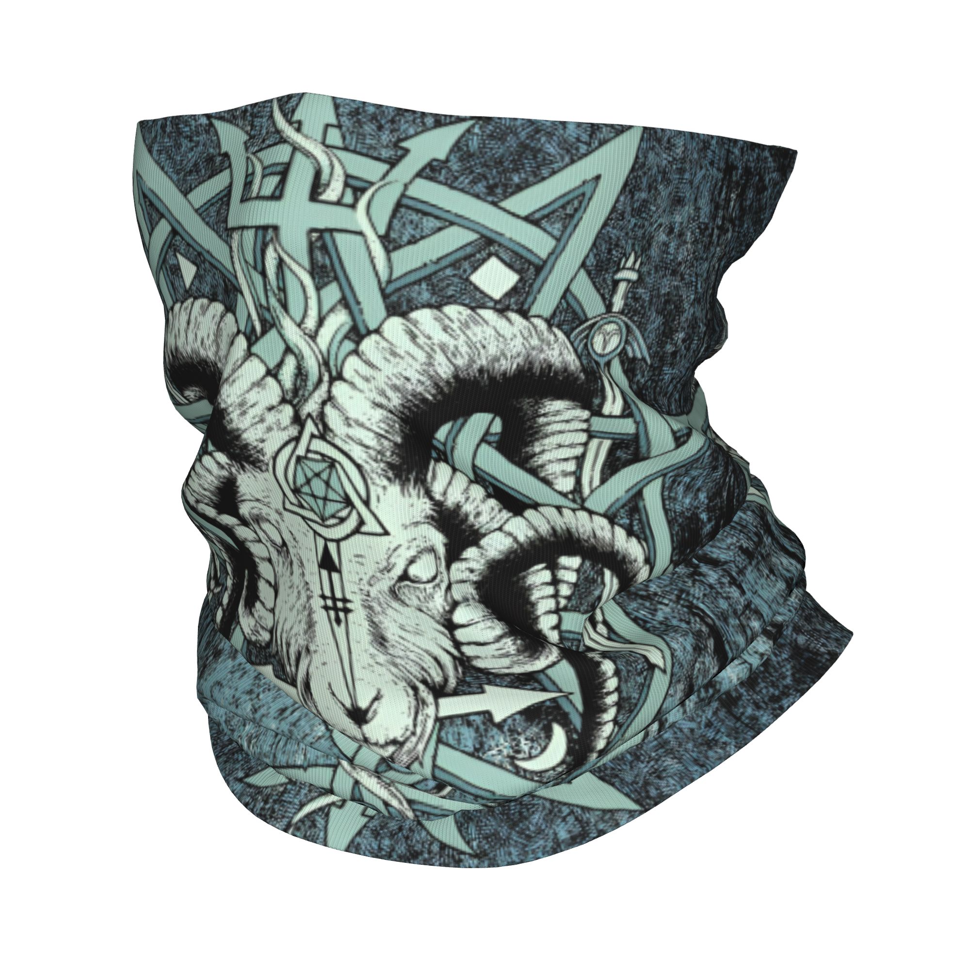 Neck Gaiter Fleece - Personnalisé la chèvre sabbatique Baphomet pentagramme