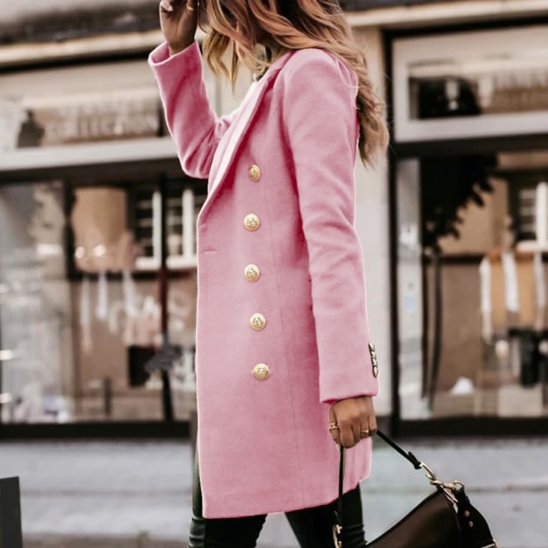 Wool Coat Peacoat - Manteaux en laine pour femmes, automne-hiver,