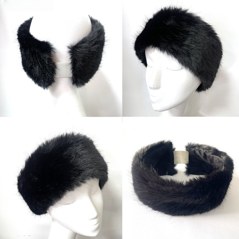 Bandeau en fourrure à large ba - Fleece Ear Warmer Band avis et prix