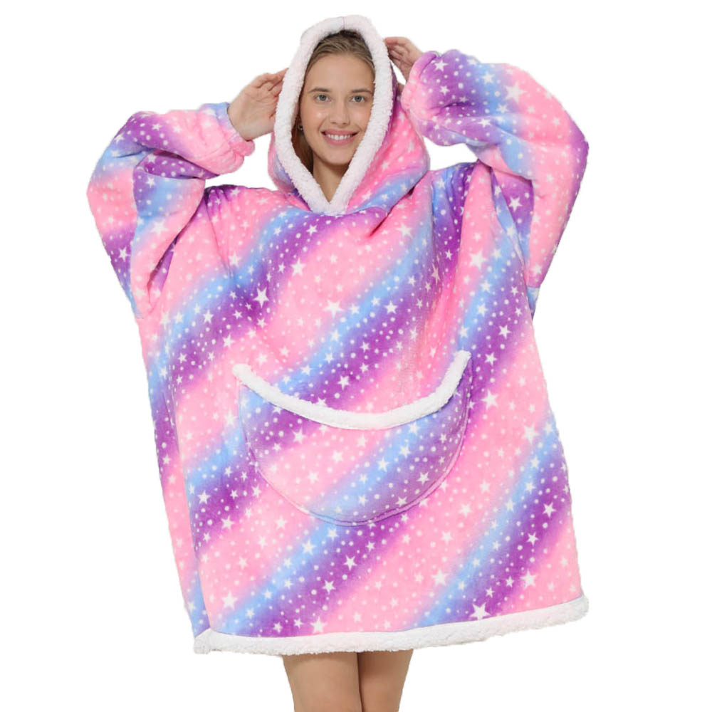 Couverture à capuche imprimée  - Sherpa Hoodie Fleece avis et prix