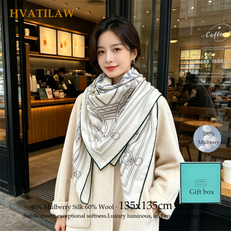 Écharpe de luxe carrée pour fe - Shawl Wrap Winter avis et prix