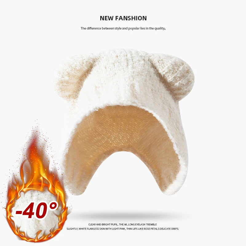 Chapeau tricoté pour femmes, m - Knit Beanie Hat Warm avis et prix