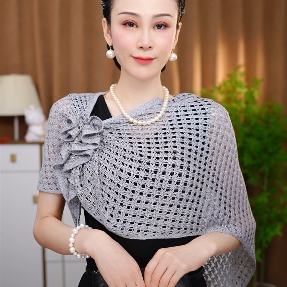 Cardigan ajouré à motif scinti - Shawl Wrap Winter avis et prix