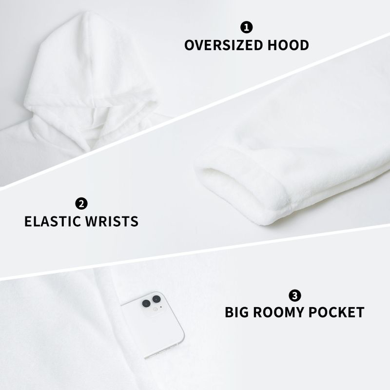 Couverture à capuche à motif c - Sherpa Hoodie Fleece avis et prix