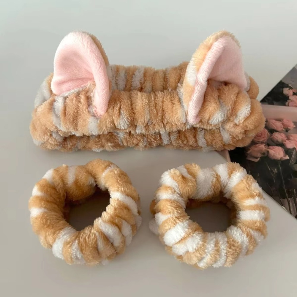 3 pièces/ensemble imprimé léop - Winter Headband Fleece avis et prix
