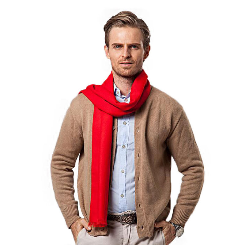 Écharpe monochrome en cachemir - Wool Scarf Men avis et prix
