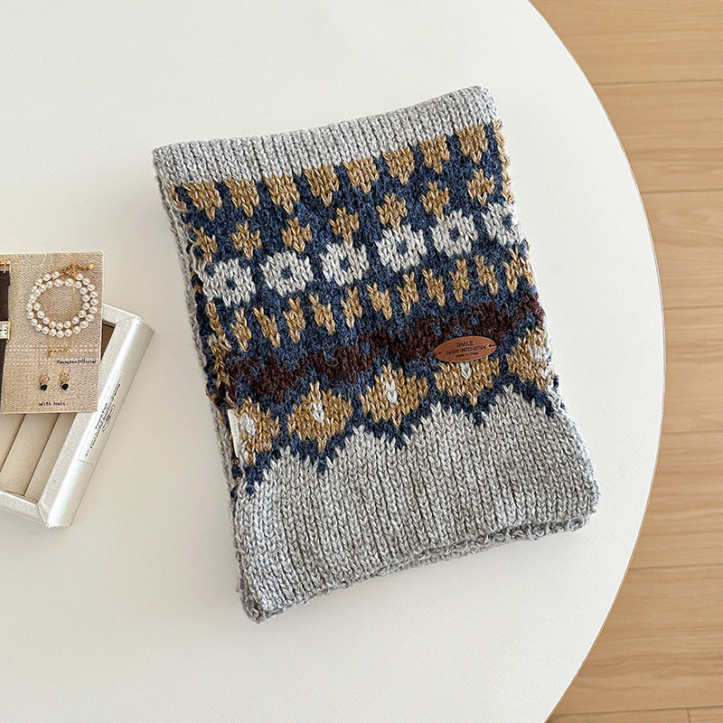 Écharpe tricotée jacquard pour - Wool Scarf Men avis et prix