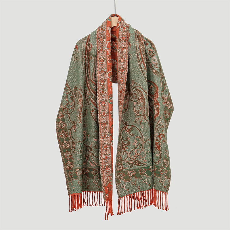 Écharpe Jacquard Paisley en ca - Cashmere Pashmina Wrap avis et prix