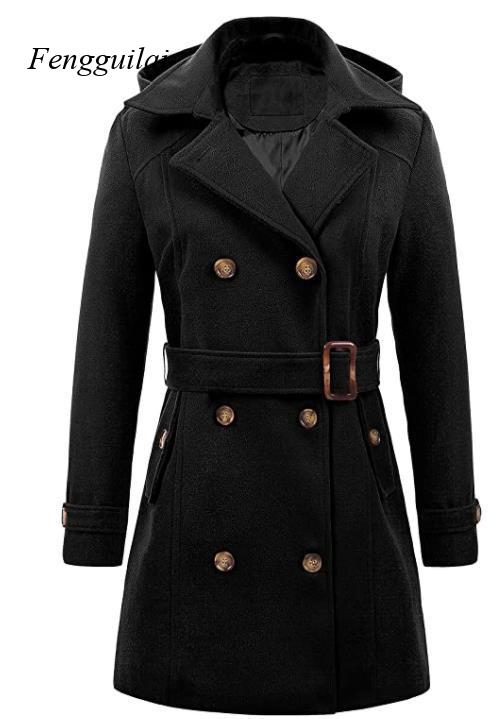 Manteau long en laine mélangée - Wool Coat Peacoat avis et prix
