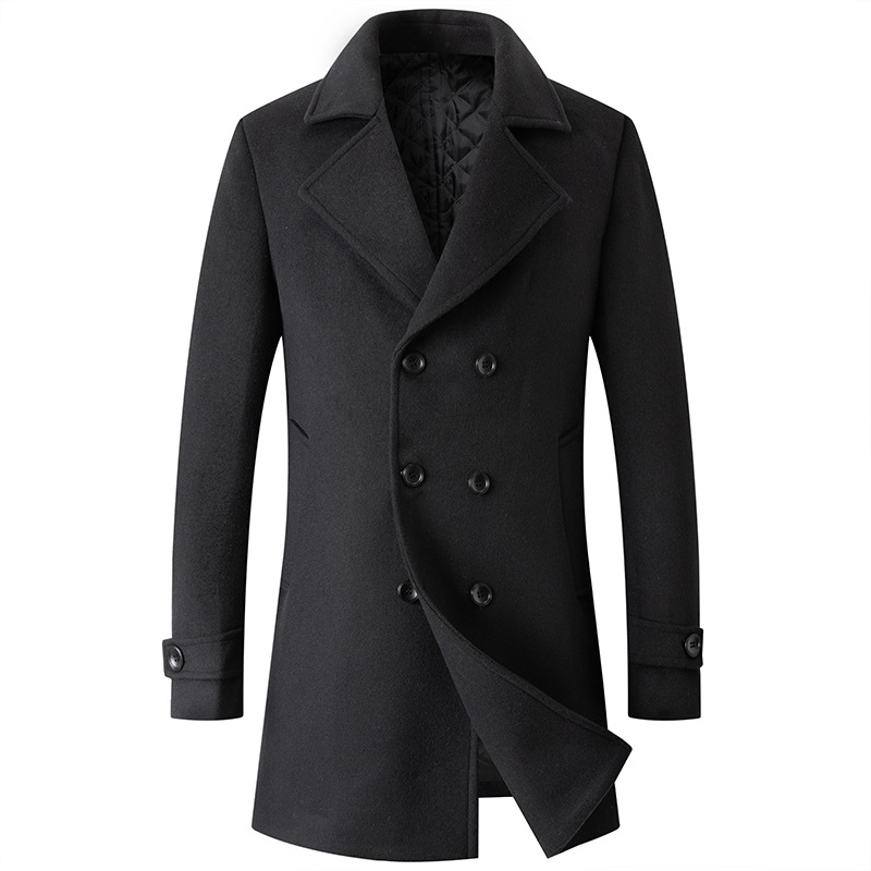 Manteau à double boutonnage en - Wool Coat Peacoat avis et prix